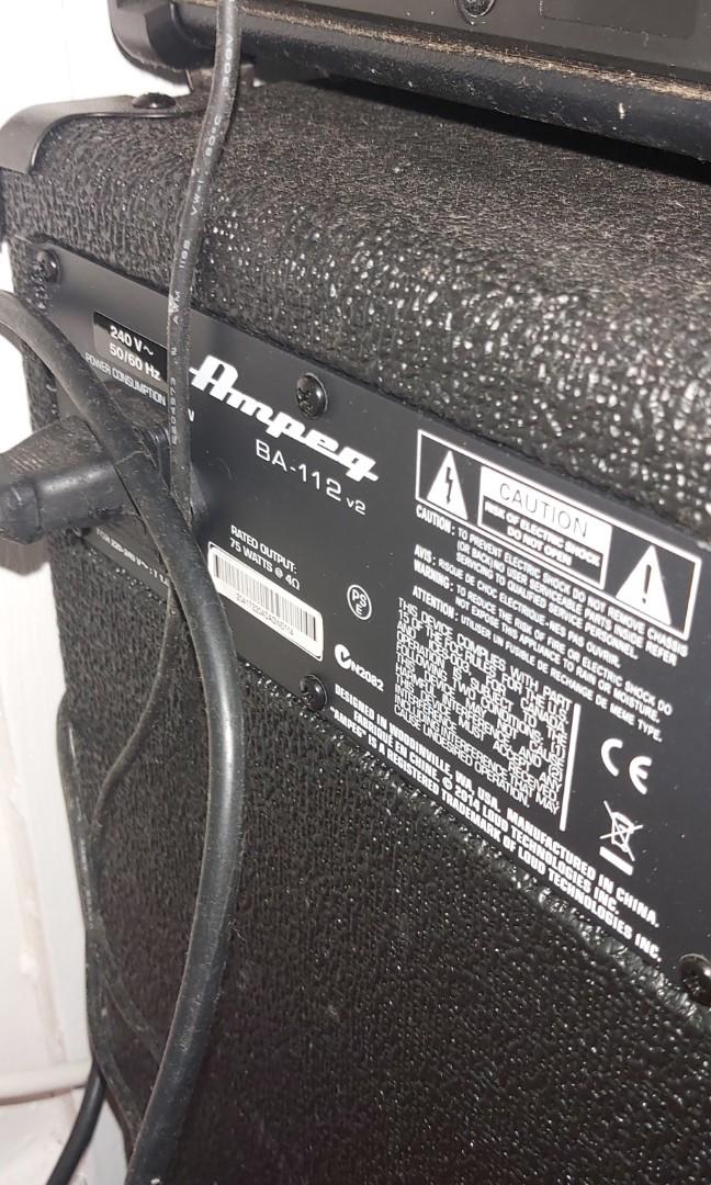 Ampeg BA112 v2 Bass Amplifier, Hobbies & Toys, Music & Media, Music
