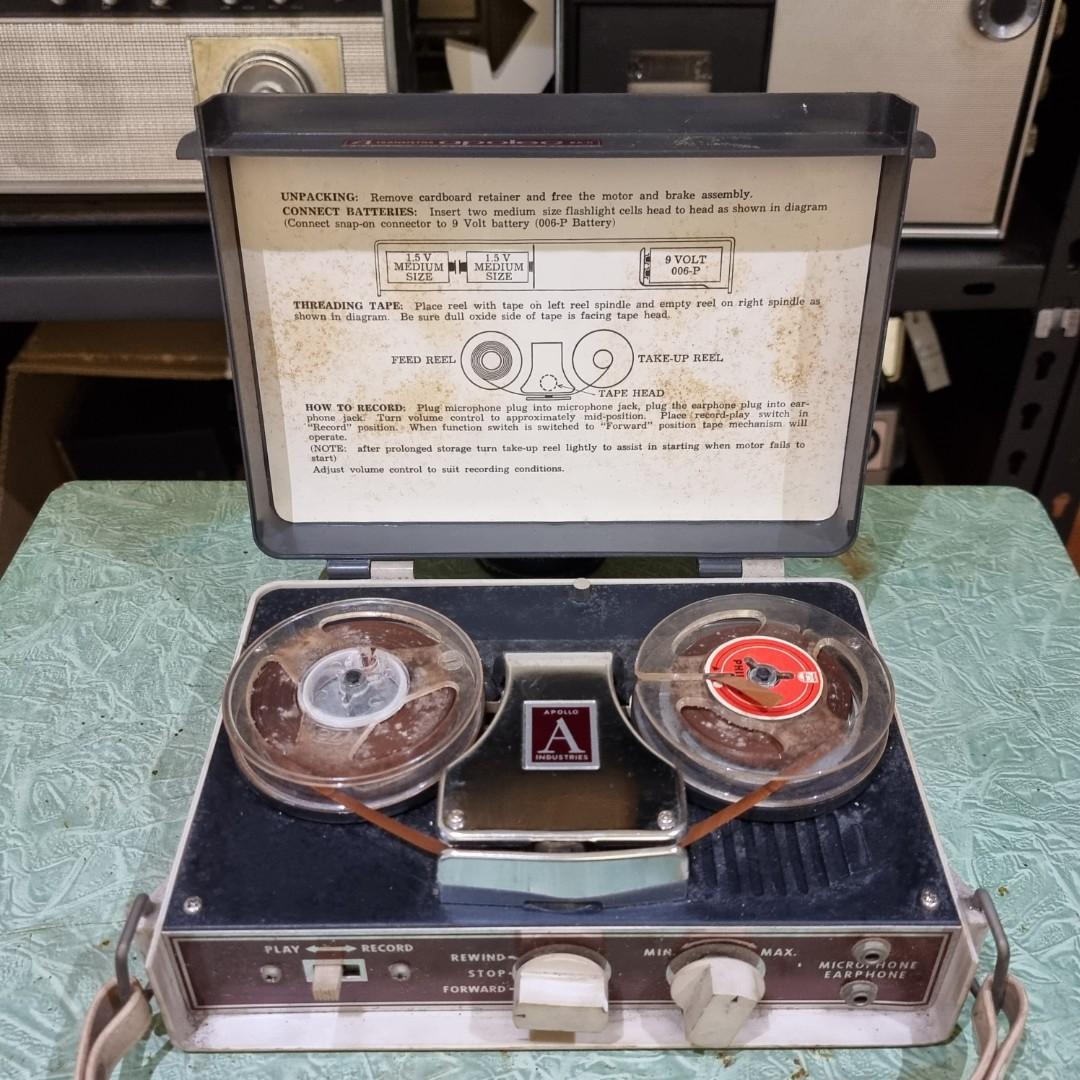Apollo Industries Potable Rel To Reel Tape Recorder