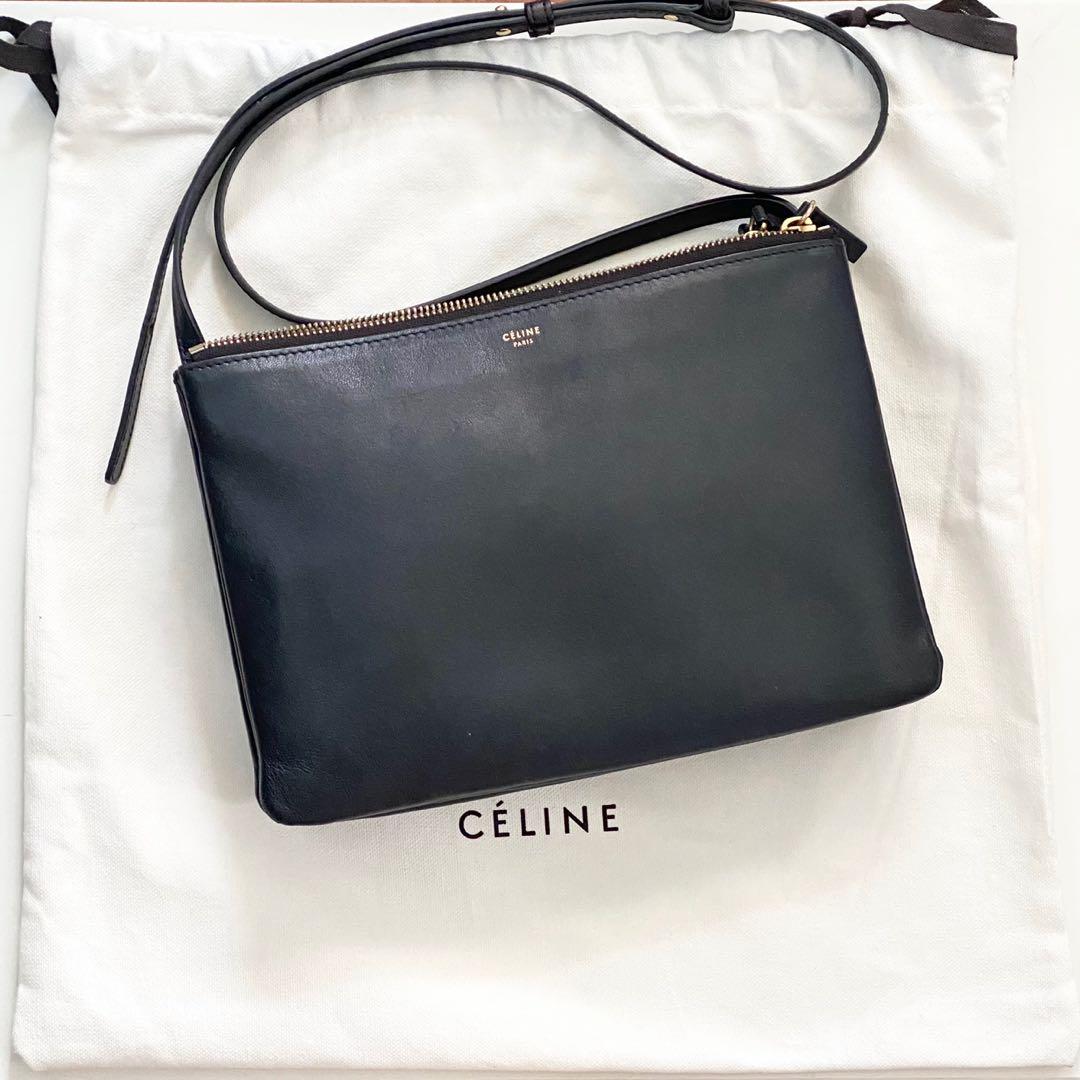 Pre-order] CELINE Large Trio (Black / Gold), Luxury, Bags & Wallets on  Carousell