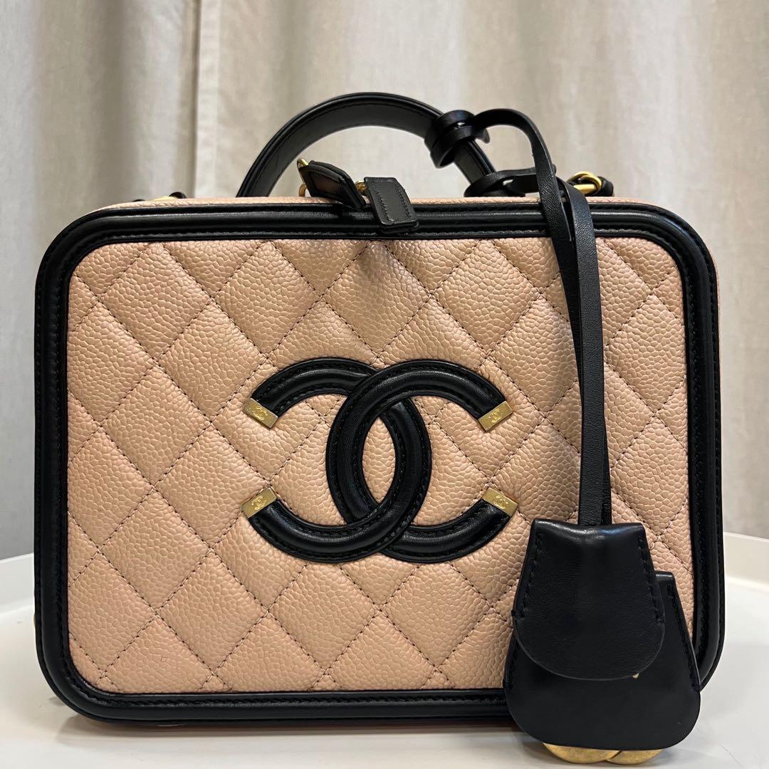 Chanel filigree vanity case sale medium