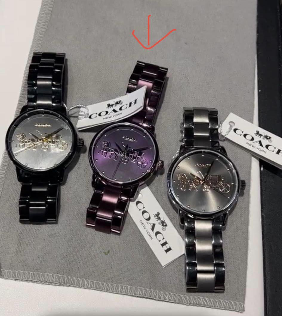 AUTHENTIC COACH GRAND WATCH PURPLE