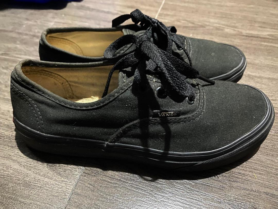 Authentic VANS all black Women s Fashion Footwear Sneakers on