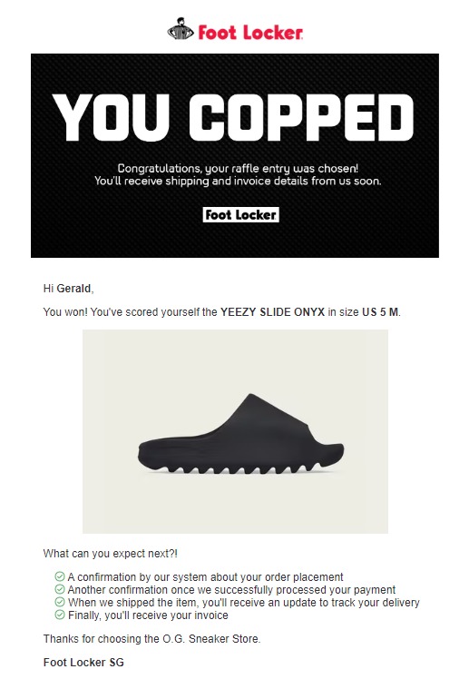 Foot locker shop yeezy raffle uk