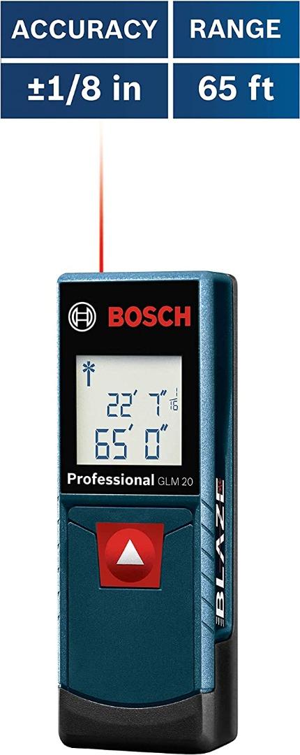 Bosch GLM 20 Compact Blaze Laser Distance Measure 65 Furniture