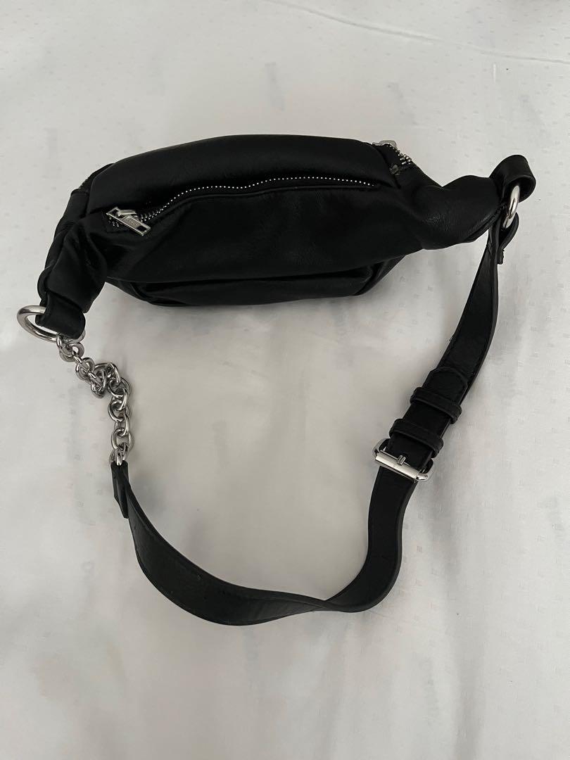 Brandy Melville Black Leather Fanny Pack Women s Fashion Bags