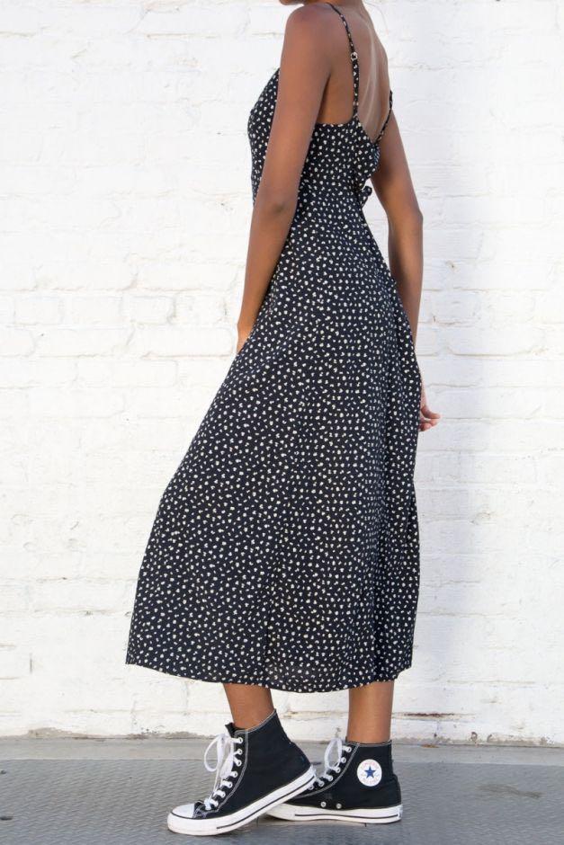 Brandy Melville Colleen Dress in Navy Blue, Women's Fashion, Dresses