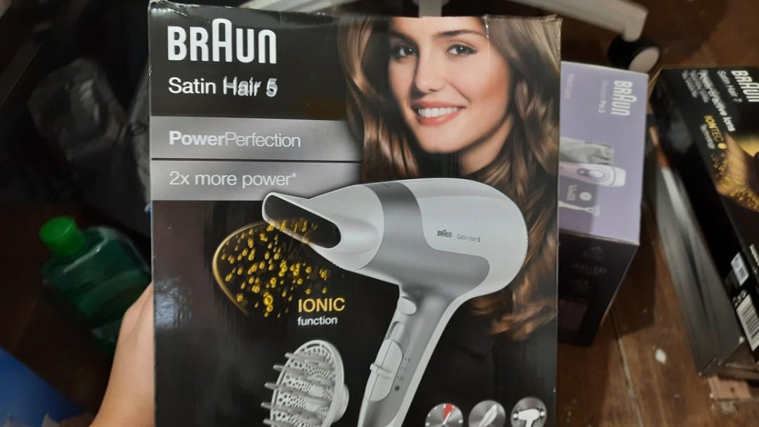 Braun Satin Hair 5 Hd 585 Hair Dryer With Diffuser And Ionic Function,  Beauty & Personal Care, Hair on Carousell