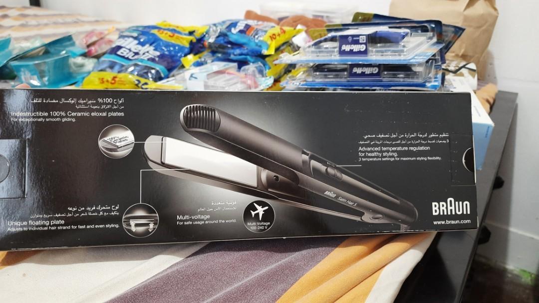 BRAUN Satin Hair 5 ST510 straightener with ceramic plates., Beauty &  Personal Care, Hair on Carousell