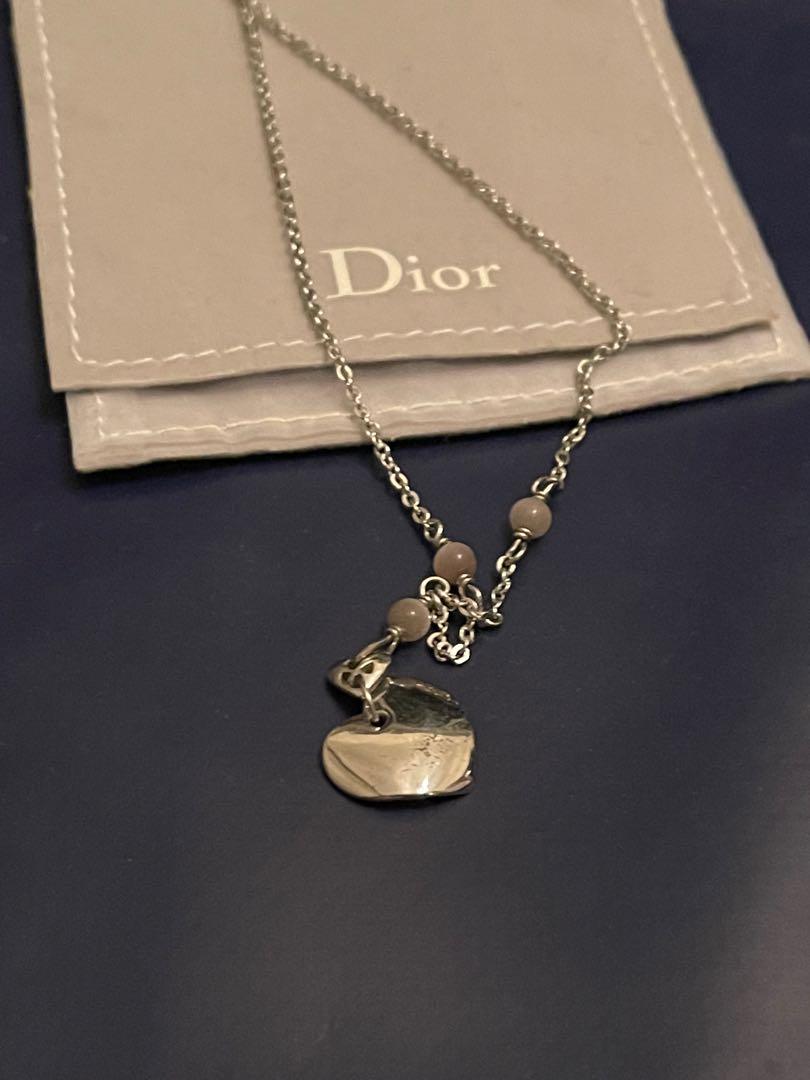 Christian Dior necklace heart shape silver Women s Fashion