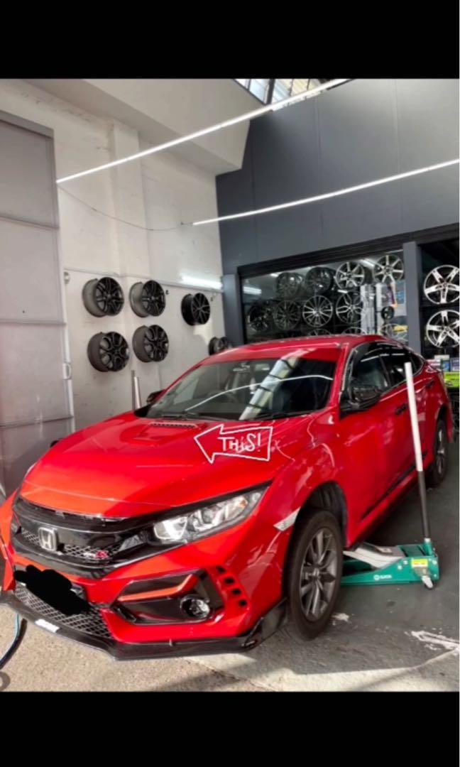 Civic FC Type R Hood Scoop (Painted to Ori Rallye Red), Car Accessories