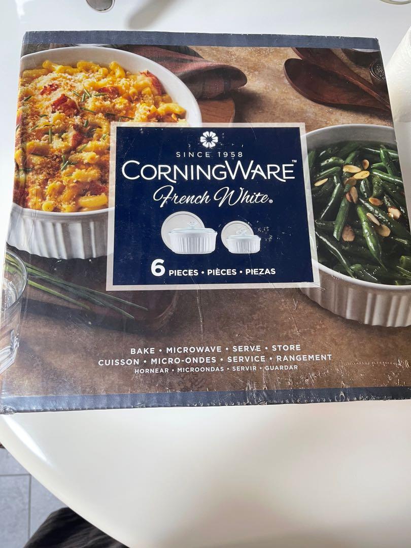 Corningware french white top 6 piece set