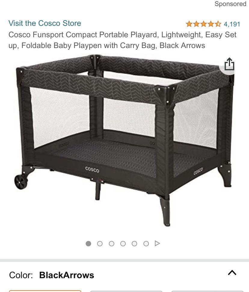 Cosco Funsport Compact Portable Playpen, Babies & Kids, Baby Nursery