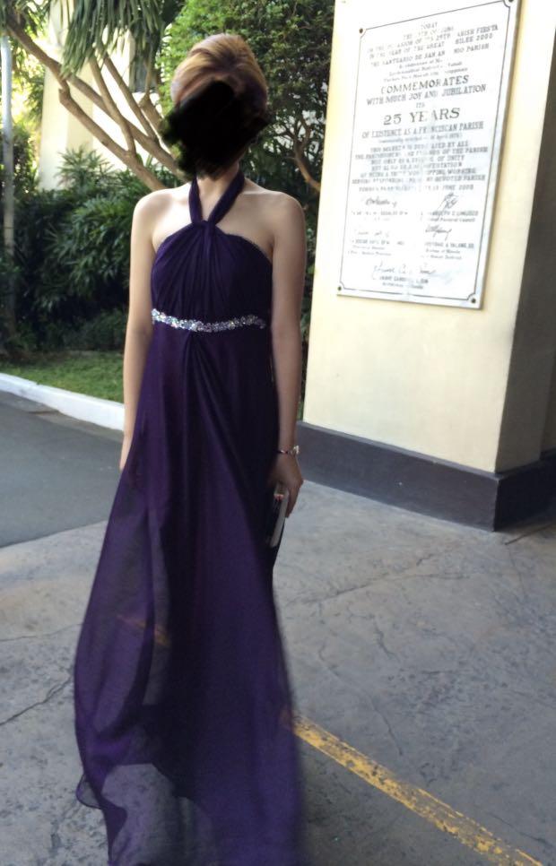 dark violet gown