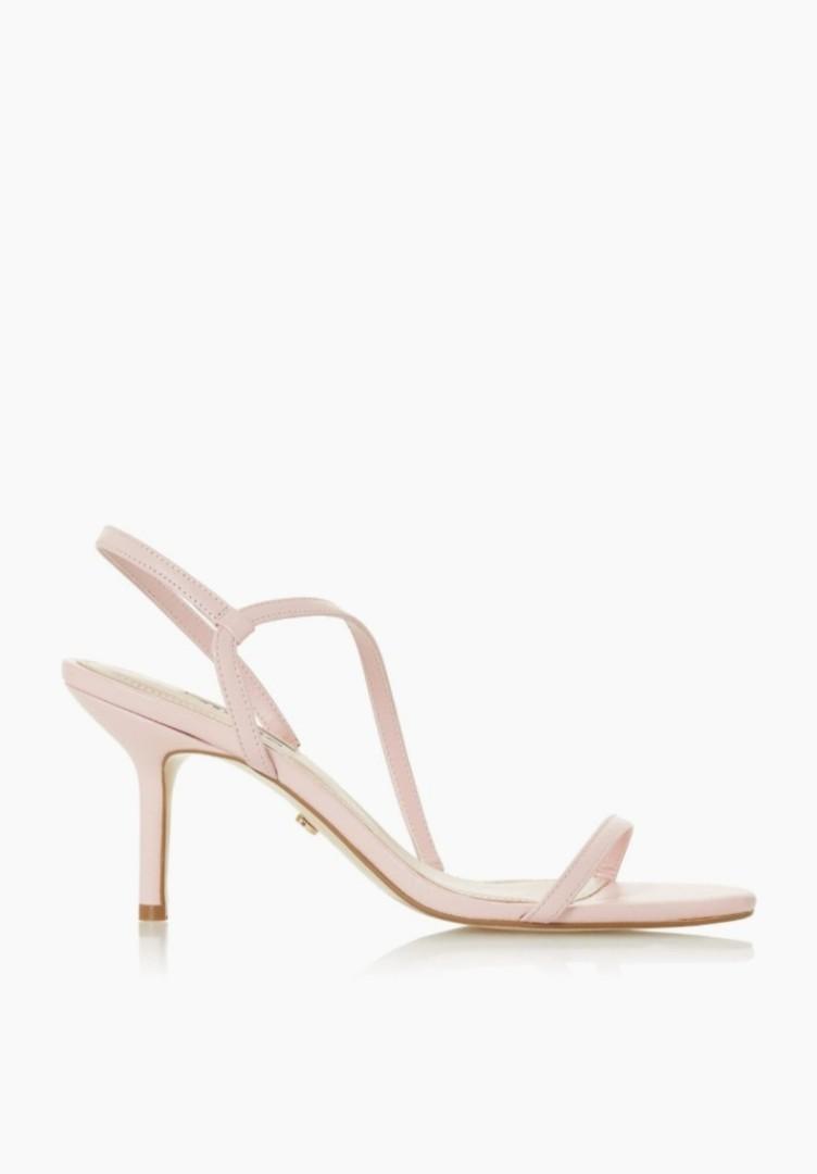 Dune London Mojos barely there heels in baby pink