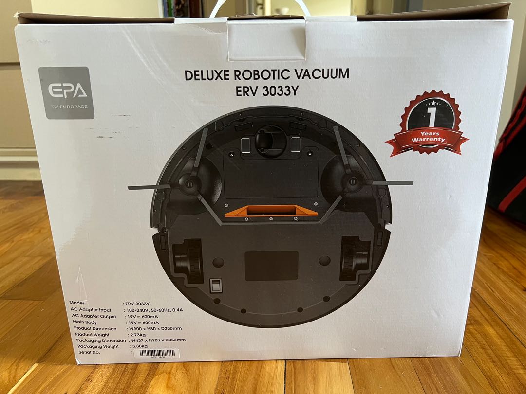 Europace ERV 3033Y Deluxe Robotic Vacuum, TV & Home Appliances, Vacuum