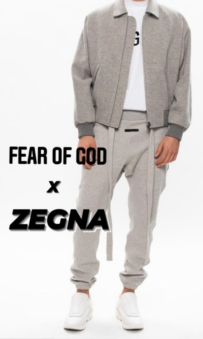 FEAR OF GOD X ZEGNA LOGO BELT JOGGERS, Luxury, Apparel on Carousell