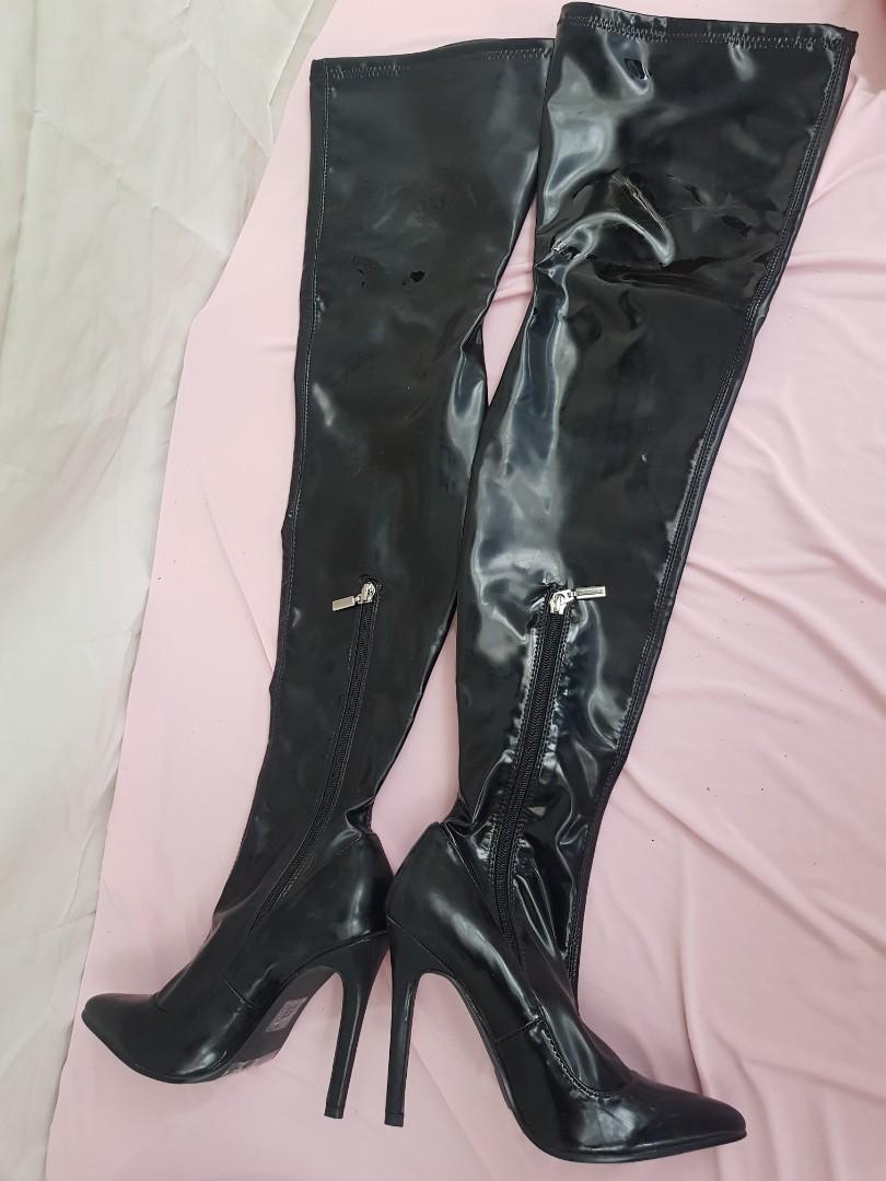 Forever 21 black deals thigh high boots