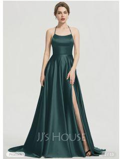 Formal dress ball gown, teal blue green, size 6-8