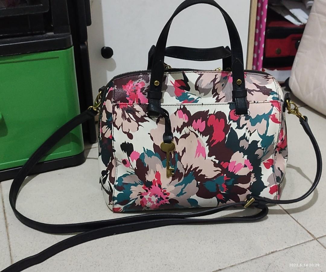 Fossil Rachel satchel pink floral