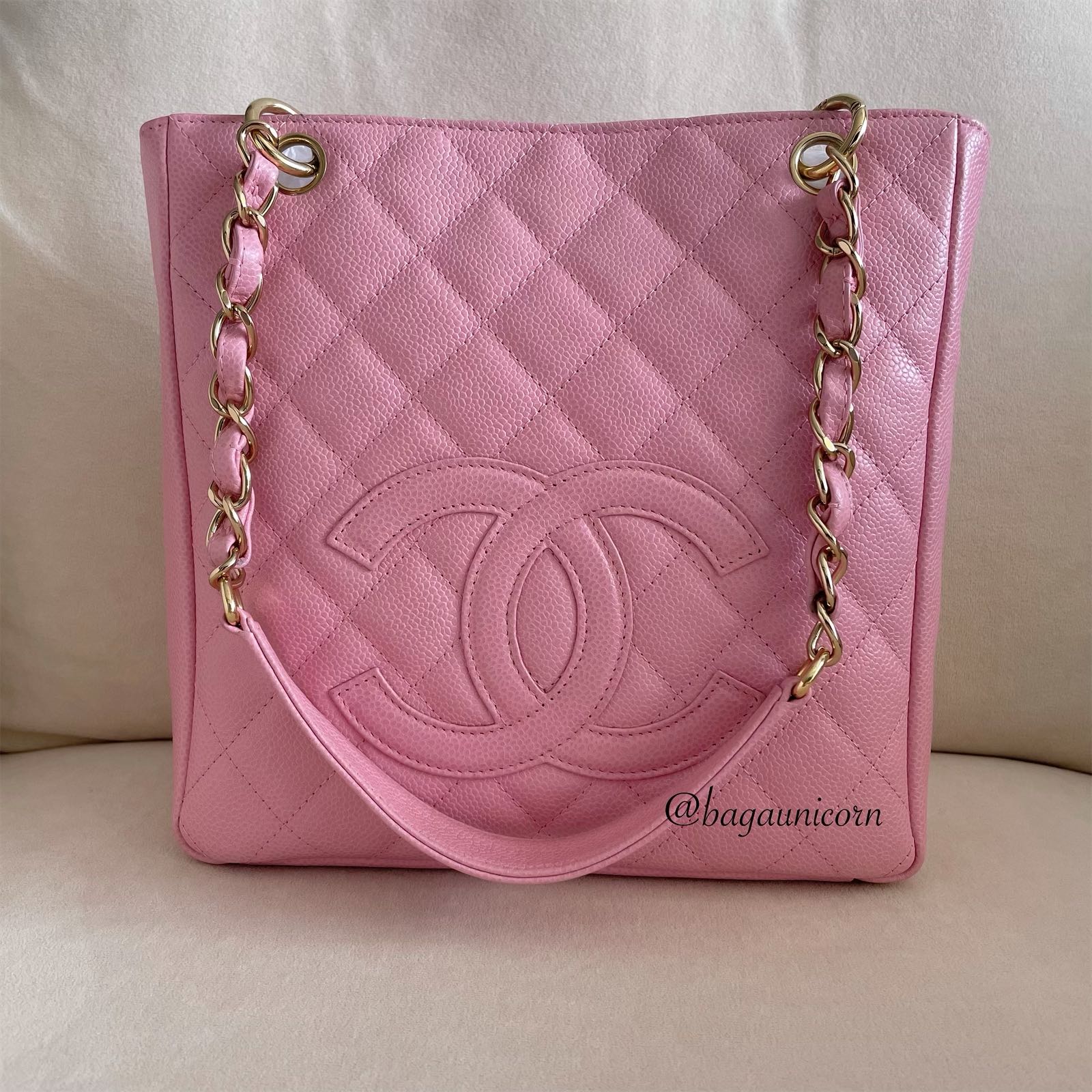 (Full set) Chanel pst pink tote, Women's Fashion, Bags & Wallets ...