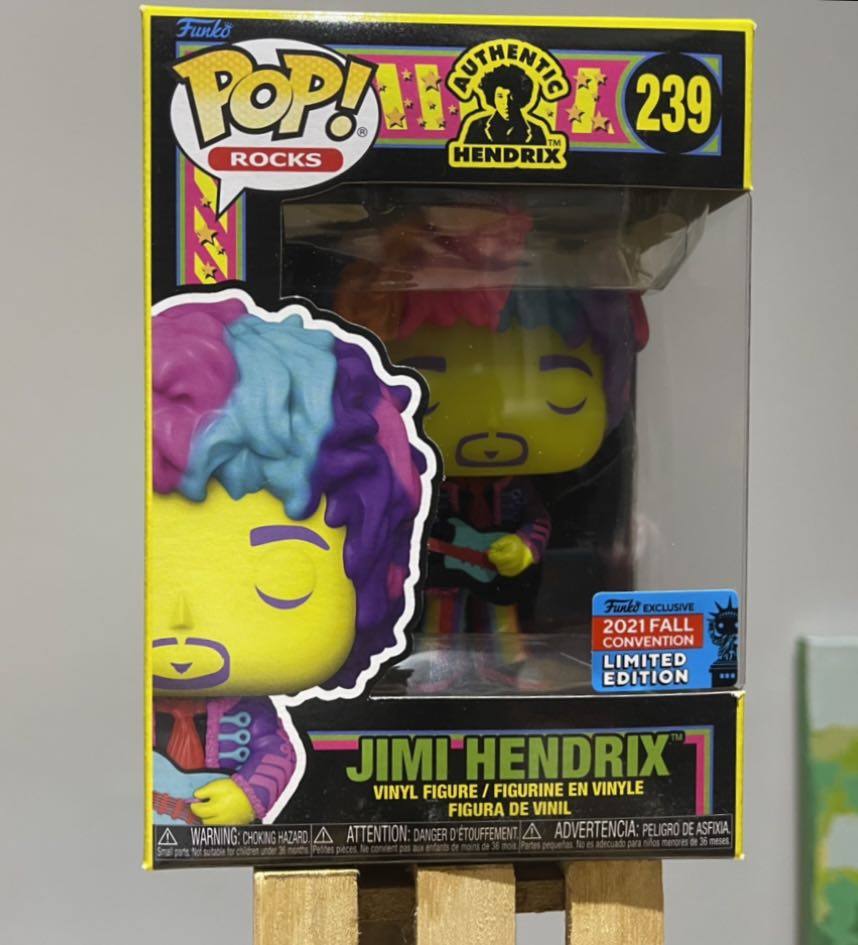 Funko POP! 239 Jimi Hendrix Blacklight 2021 Fall Convention (Pop Rocks