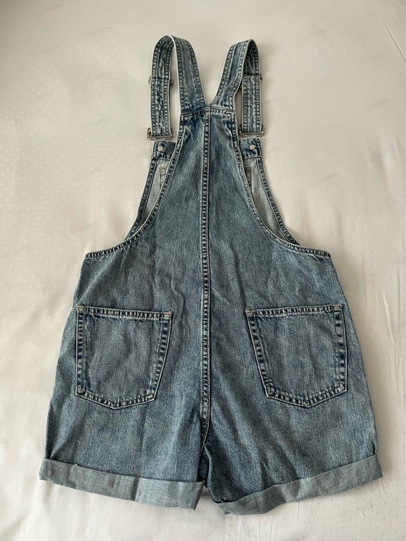 Gap denim overall shorts