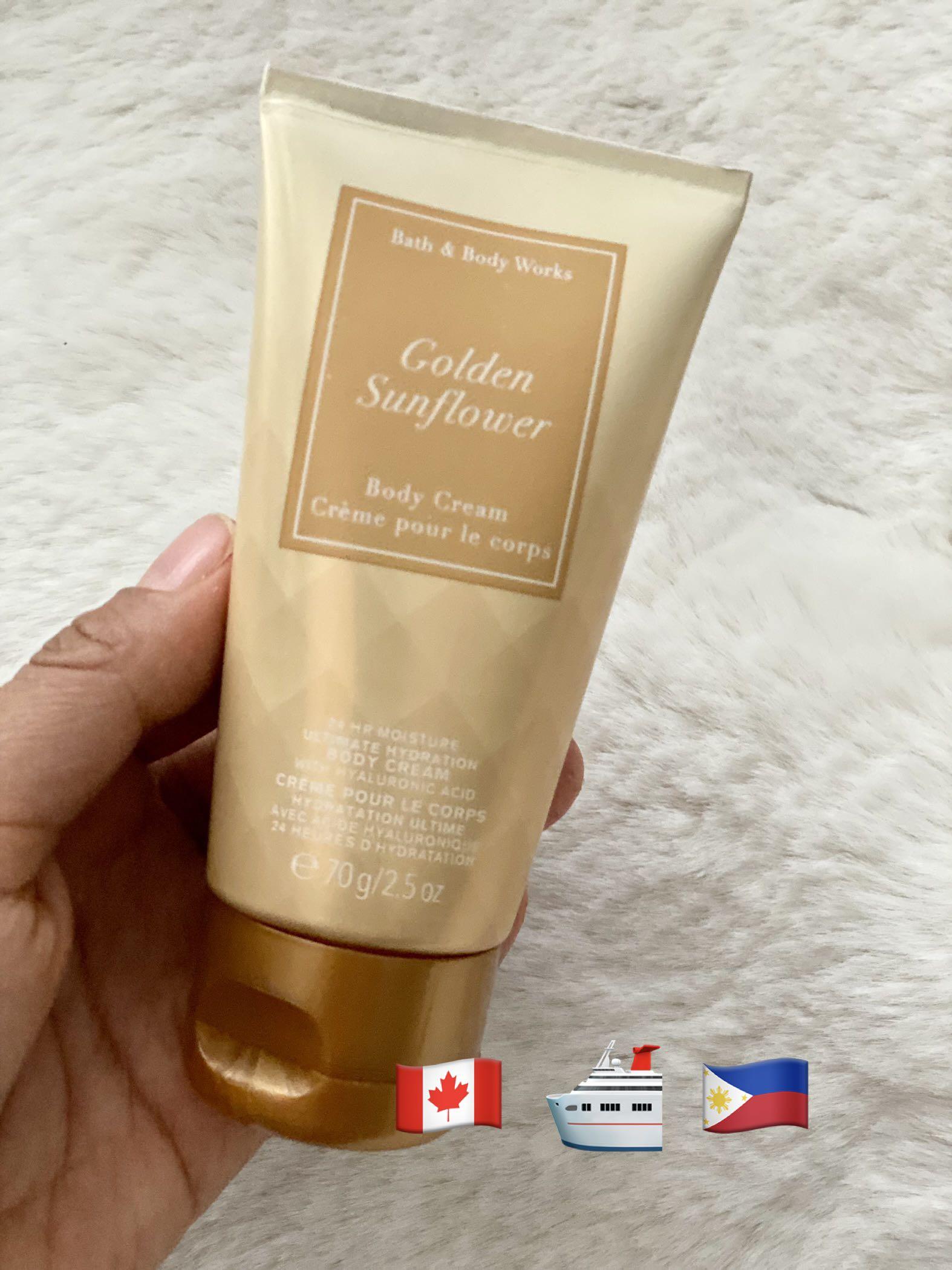 Golden Sunflower Bath and Body works Body Cream Travel size, Beauty