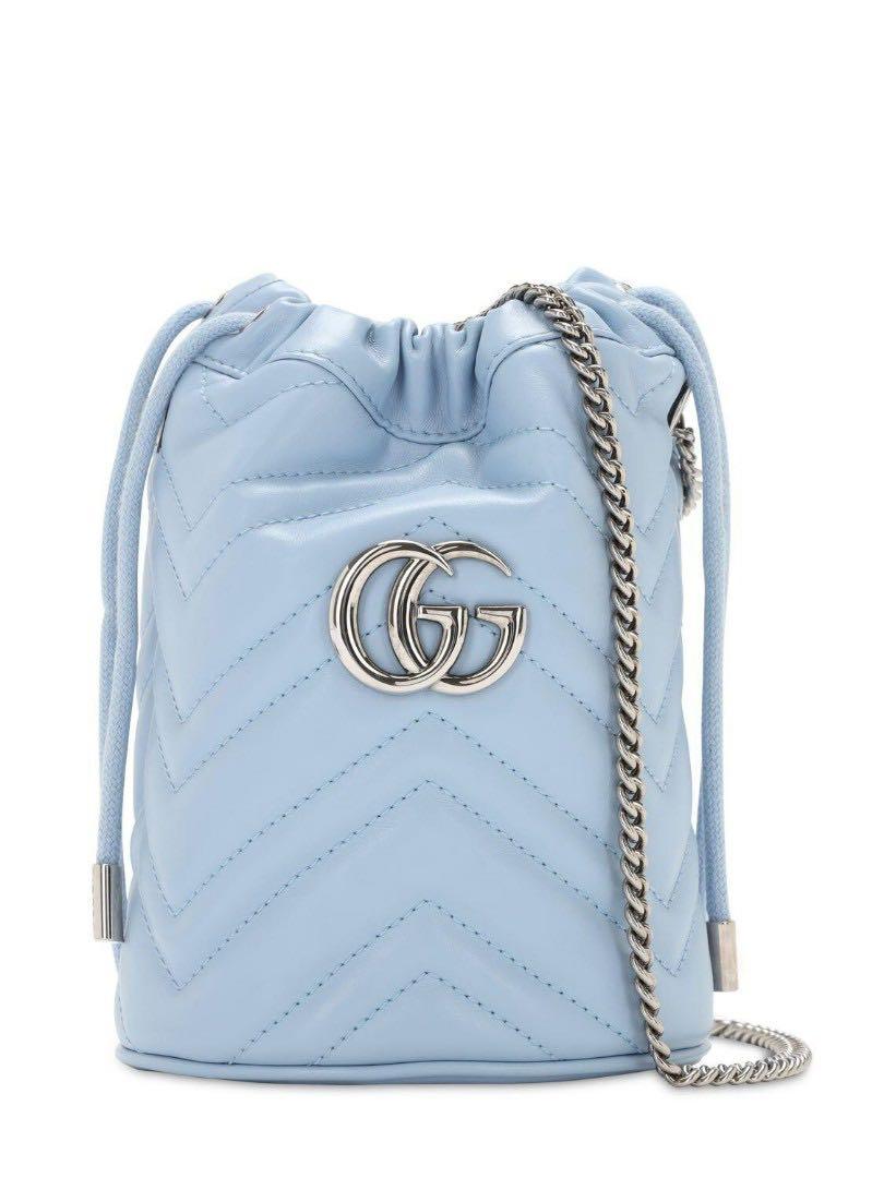 Gucci blue bucket hotsell bag