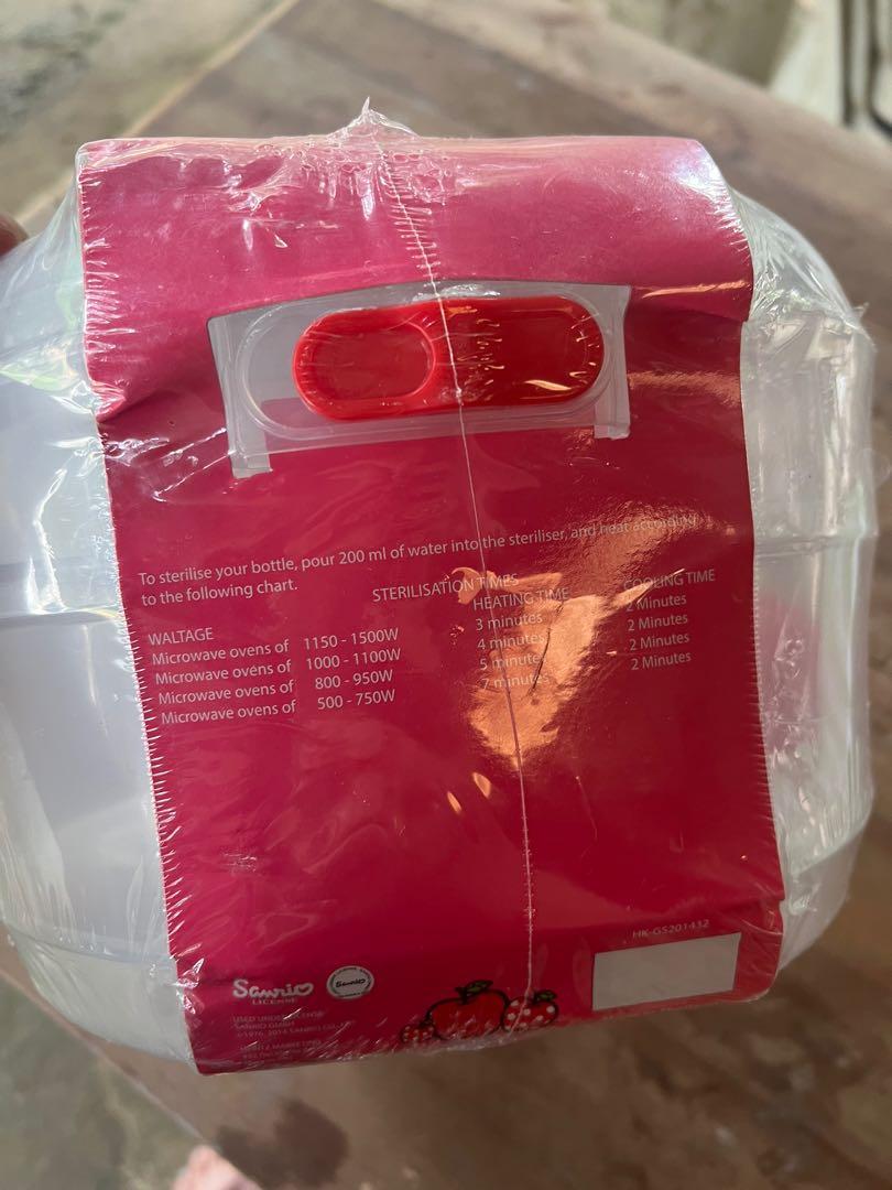 Hello Kitty Baby Bottle Microwave Sterilizer, Babies & Kids, Nursing