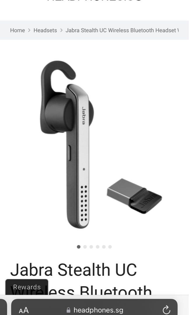 Jabra Stealth UC Wireless Headset Audio Earphones on Carousell