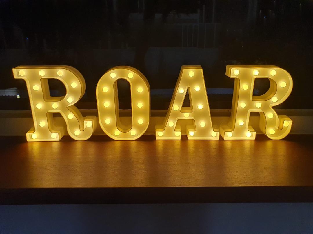 ROAR | Jurassic Birthday Party Decoration | Dinosaurs | LED Letters ...