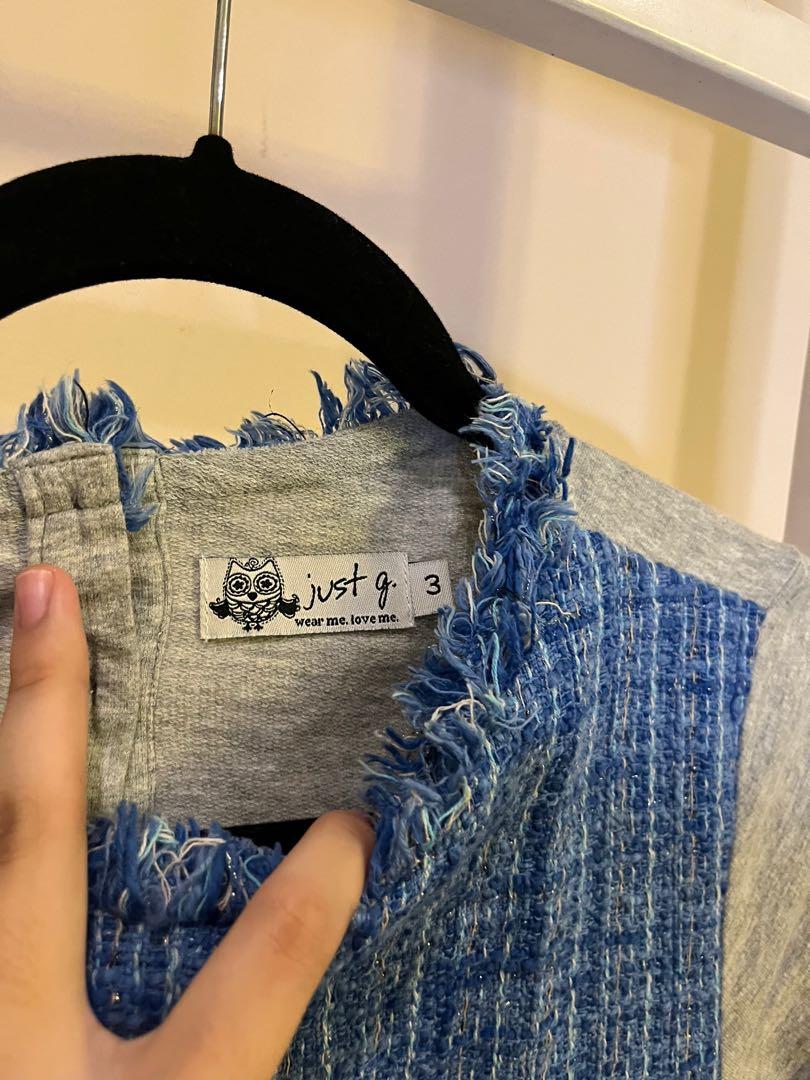 Just G blue tweed top (Category: Blouses) located in Makati City. Submitted by itaclosetsale (Listing ID 1175630395, Image 3). Description: .