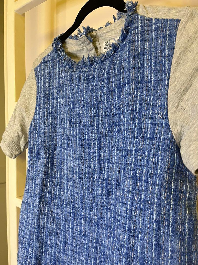 Just G blue tweed top (Category: Blouses) located in Makati City. Submitted by itaclosetsale (Listing ID 1175630395, Image 2). Description: .