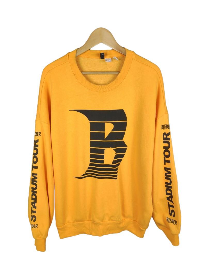 Justin Bieber Stadium Tour Big Logo Back Print H M Sweatshirt