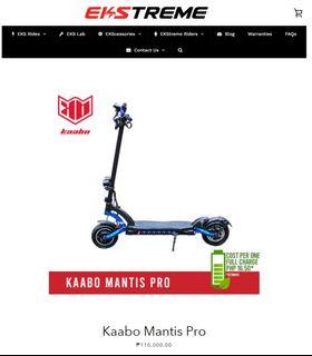 Kaabo Mantis Pro (Dual 1000W Motor) (Very Negotiable) - Electric Kick Scooter - E-scooter