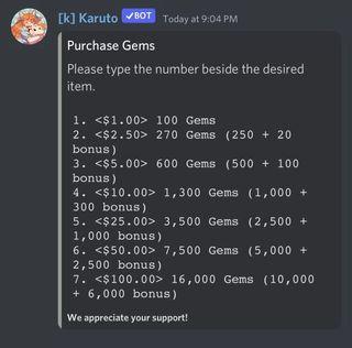 Karuta Gems / Tickets / Cards