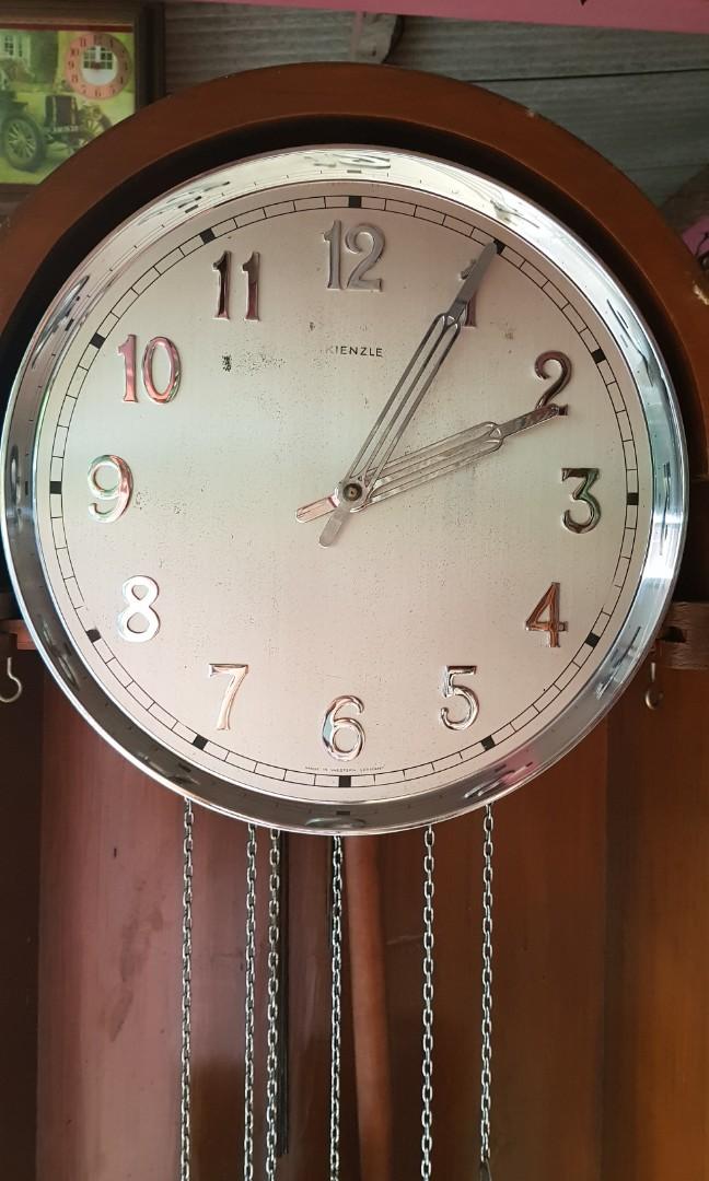kienzle grandfather clock 50s original, Antik, Jam & Perhiasan di Carousell