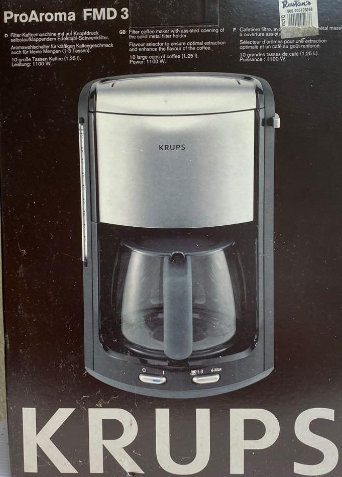 Krups Coffee Maker FMD3 PRO AROMA, TV & Home Appliances, Kitchen