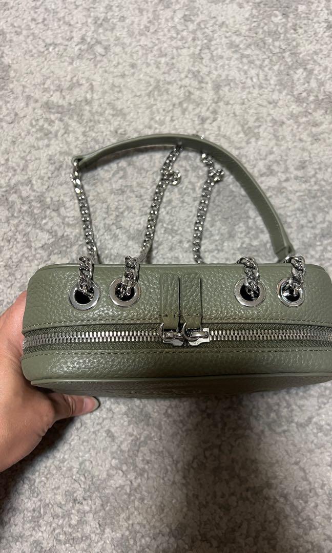Lacoste Women s Croco Crew Grained Leather Zip Shoulder Bag