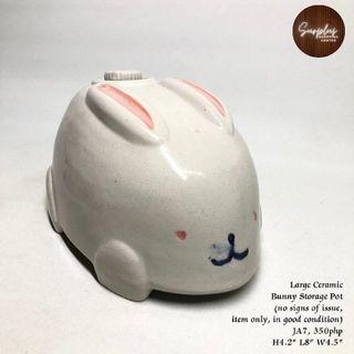 Large Ceramic Bunny Storage Pot
