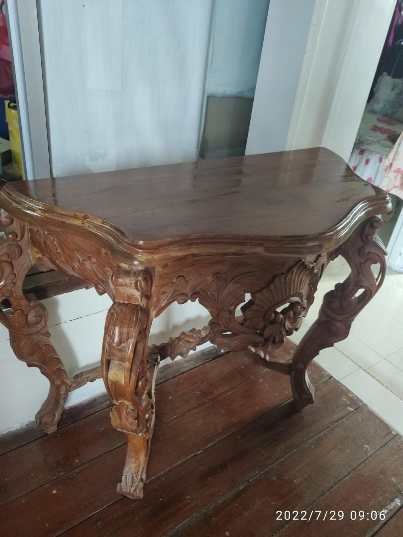 Meja perhiasan kayu jati teak wood, Furniture & Home Living, Furniture