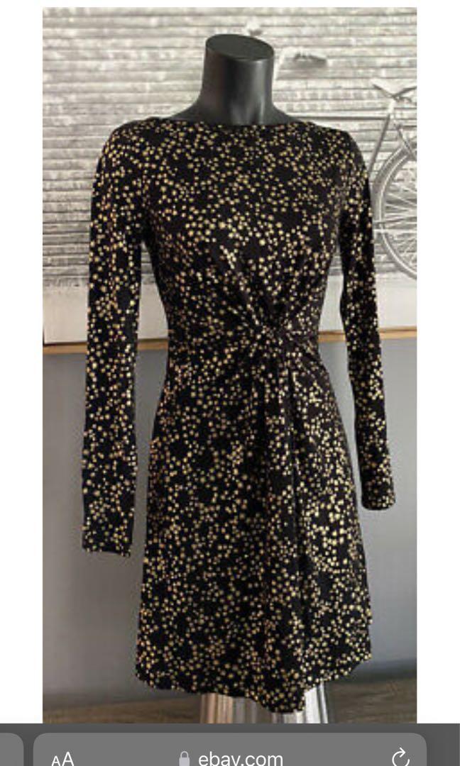 Michael kors black and gold dress hotsell