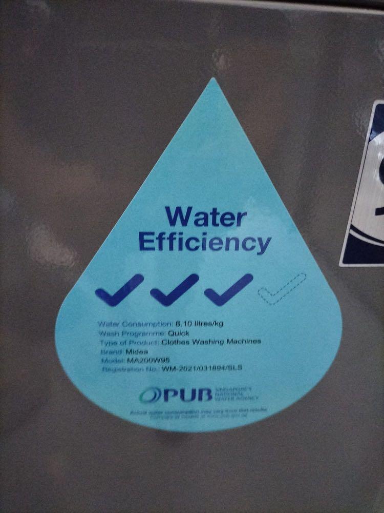 MIDEA MA200W95 TOP LOAD WASHER (9.5KG) Display set 280 Delivery add