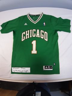 Derrick Rose Chicago Bulls St Patrick’s Day Green Jersey Size Large