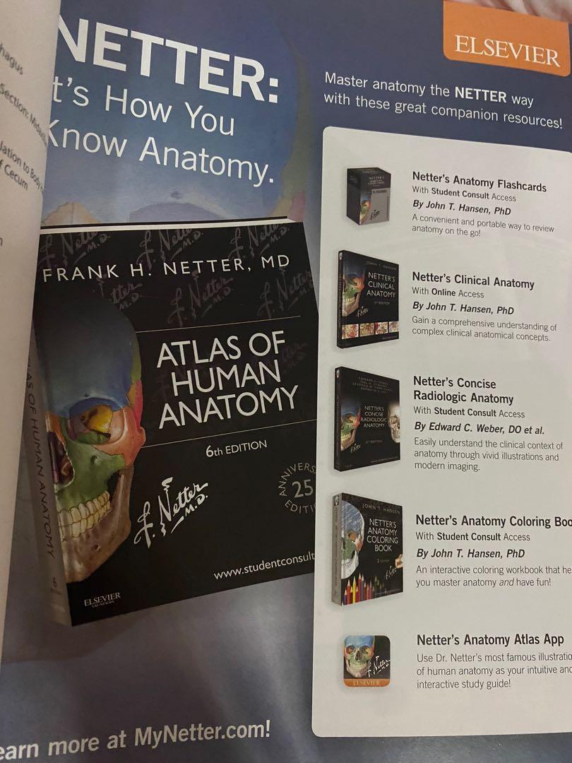 NETTER ATLAS OF HUMAN ANATOMY, Hobbies & Toys, Books & Magazines ...
