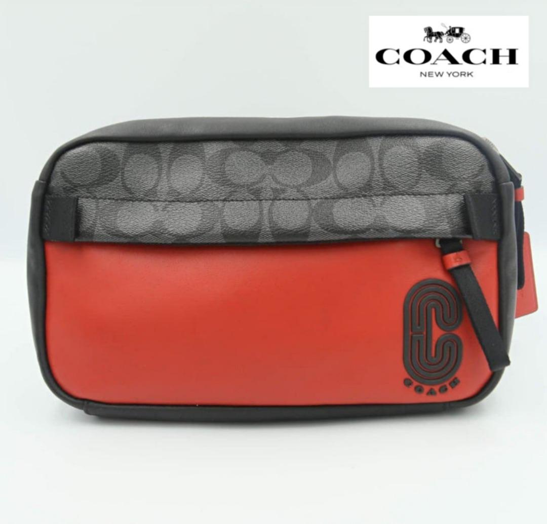Red coach belt bag top