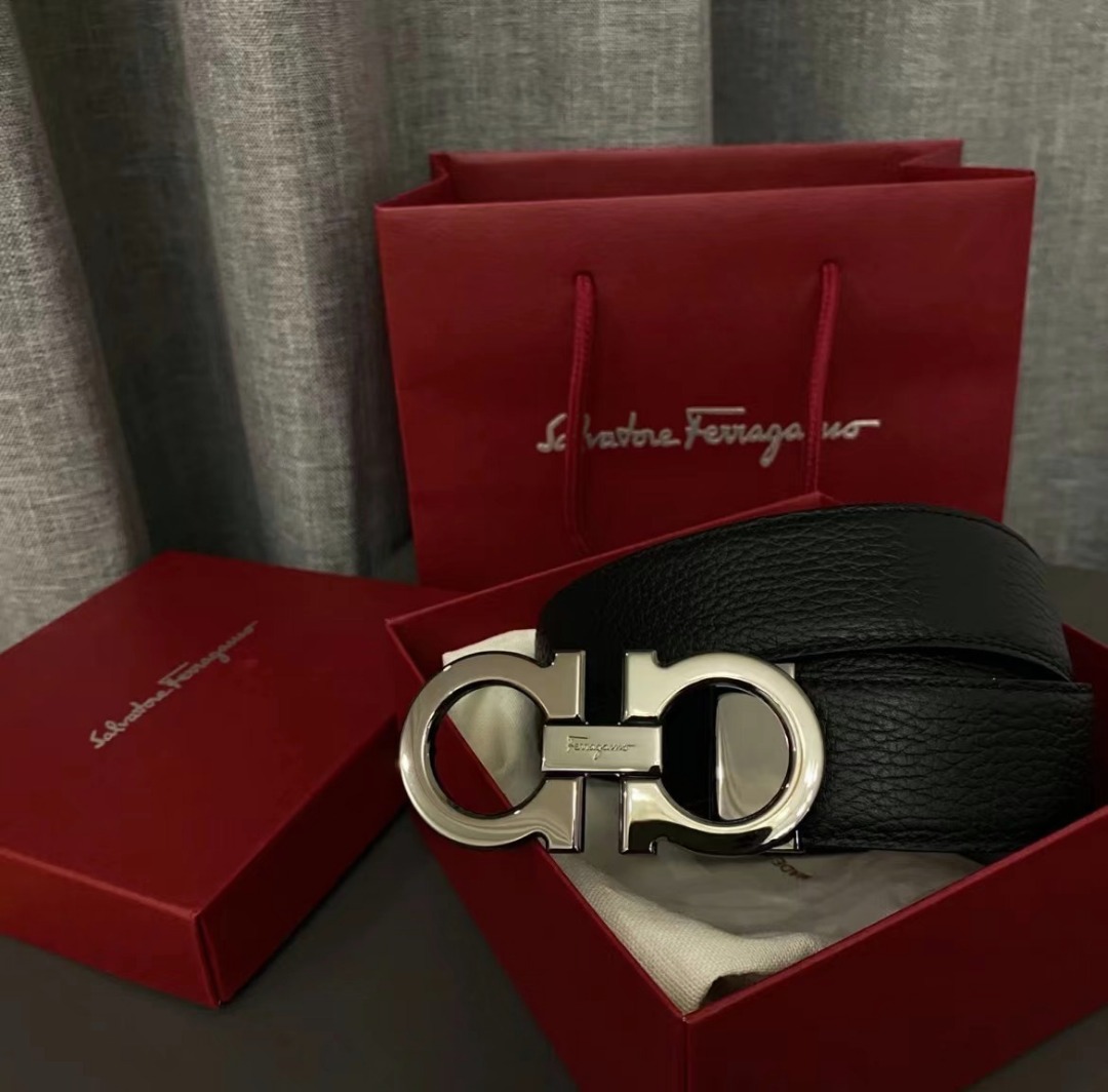 Ferragamo Suit Men Black Belt 67-5542, Luxury, Apparel on Carousell