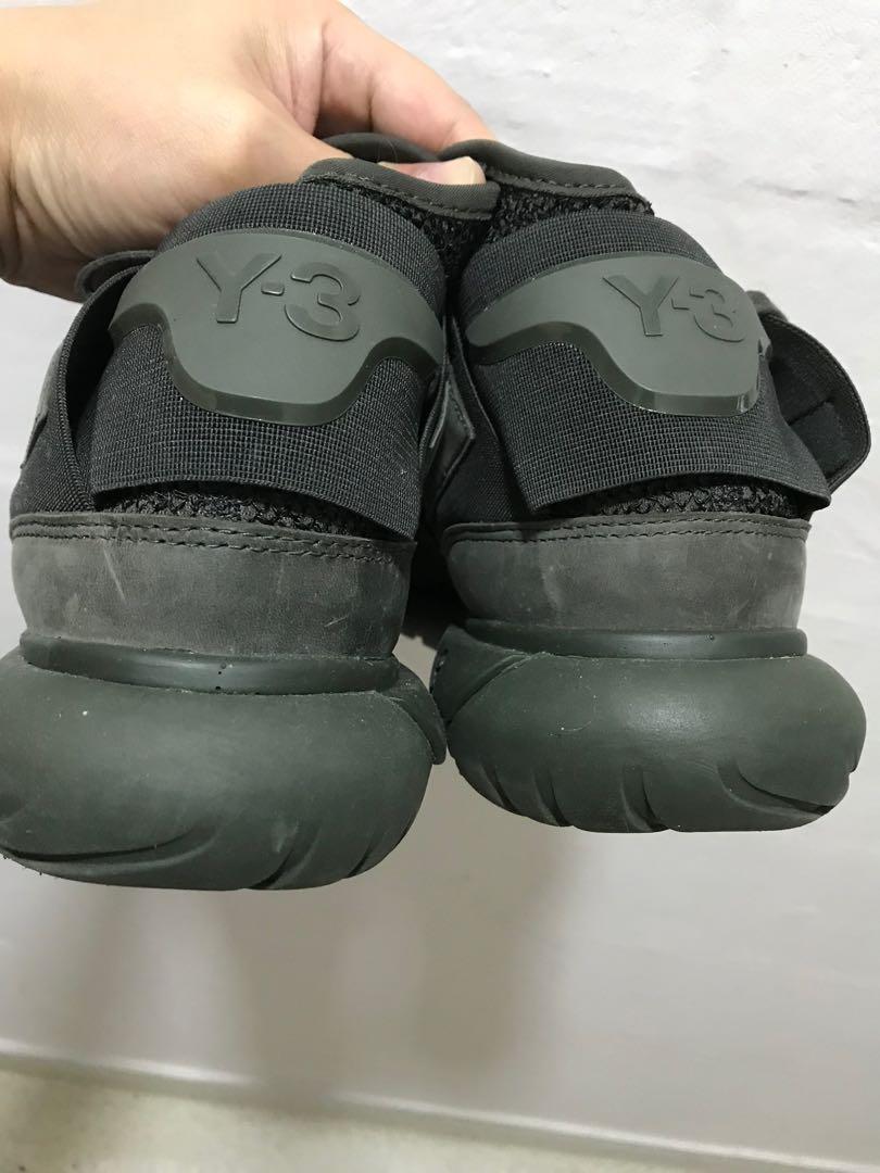 New Y3 Qasa High Sneakers Black Olive size 7.5