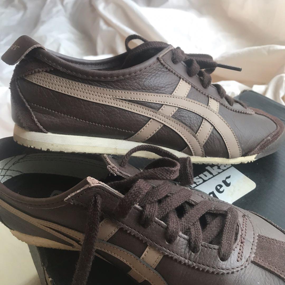 Onitsuka tiger mexico top 66 brown leather