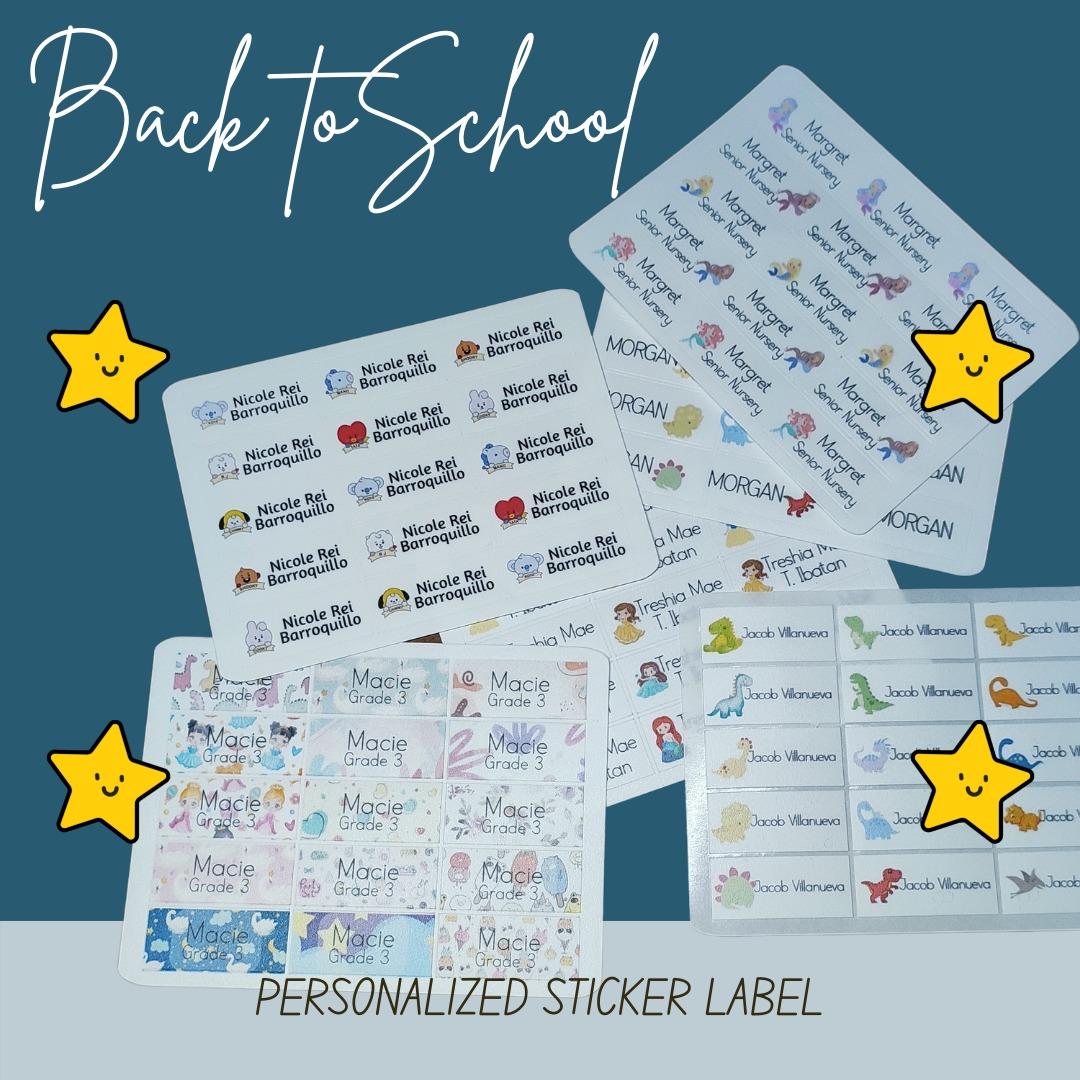 Personalized Name Labels - BACK TO SCHOOL, Hobbies & Toys ...
